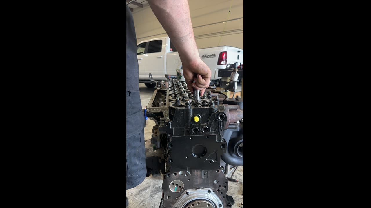 Engine work, disassembled
